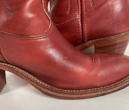 Vintage Double H Cowgirl Boots | Rainbow Stitched | USA Made | Women’s 7 M