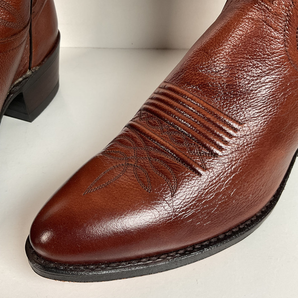 Vintage Dan Post Cowhide Cowboy Boots | USA Made | Men’s 8.5 D