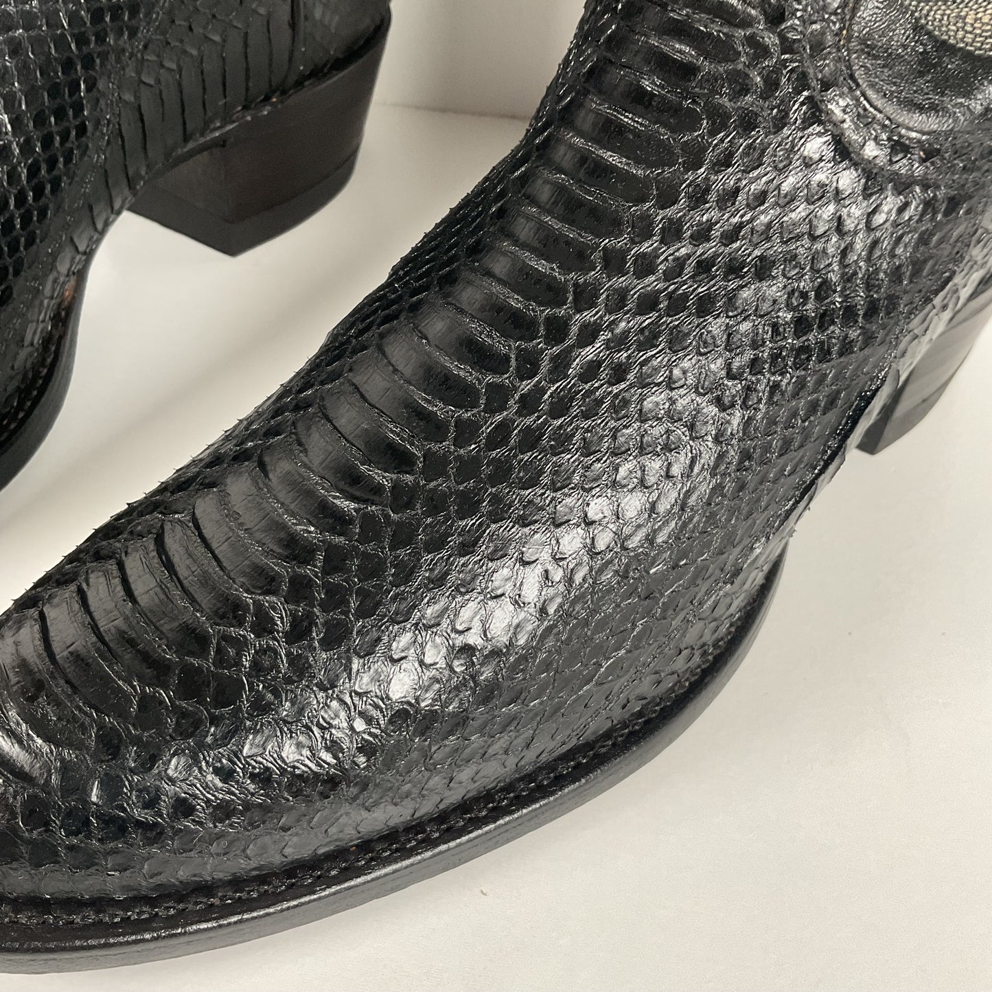 Vintage Tony Lama Cowboy Boots | Python Snakeskin | Men’s 8.5 D