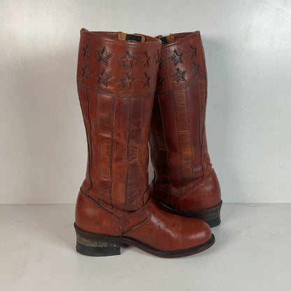 Frye Women’s Engineer Harness Boots 7.5 M 150th Anniversary Stars & Stripes