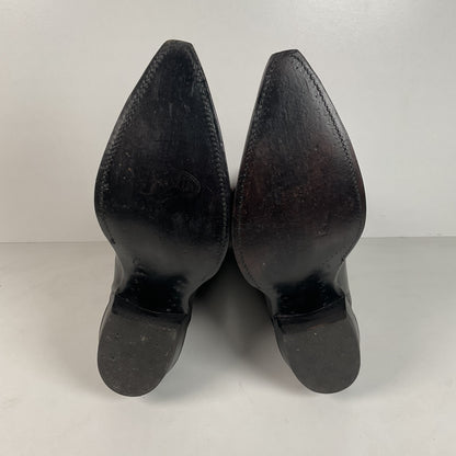 Vintage Justin Buffalo Calf Cowboy Boots | USA Made | Black Cherry | Men’s 10 D