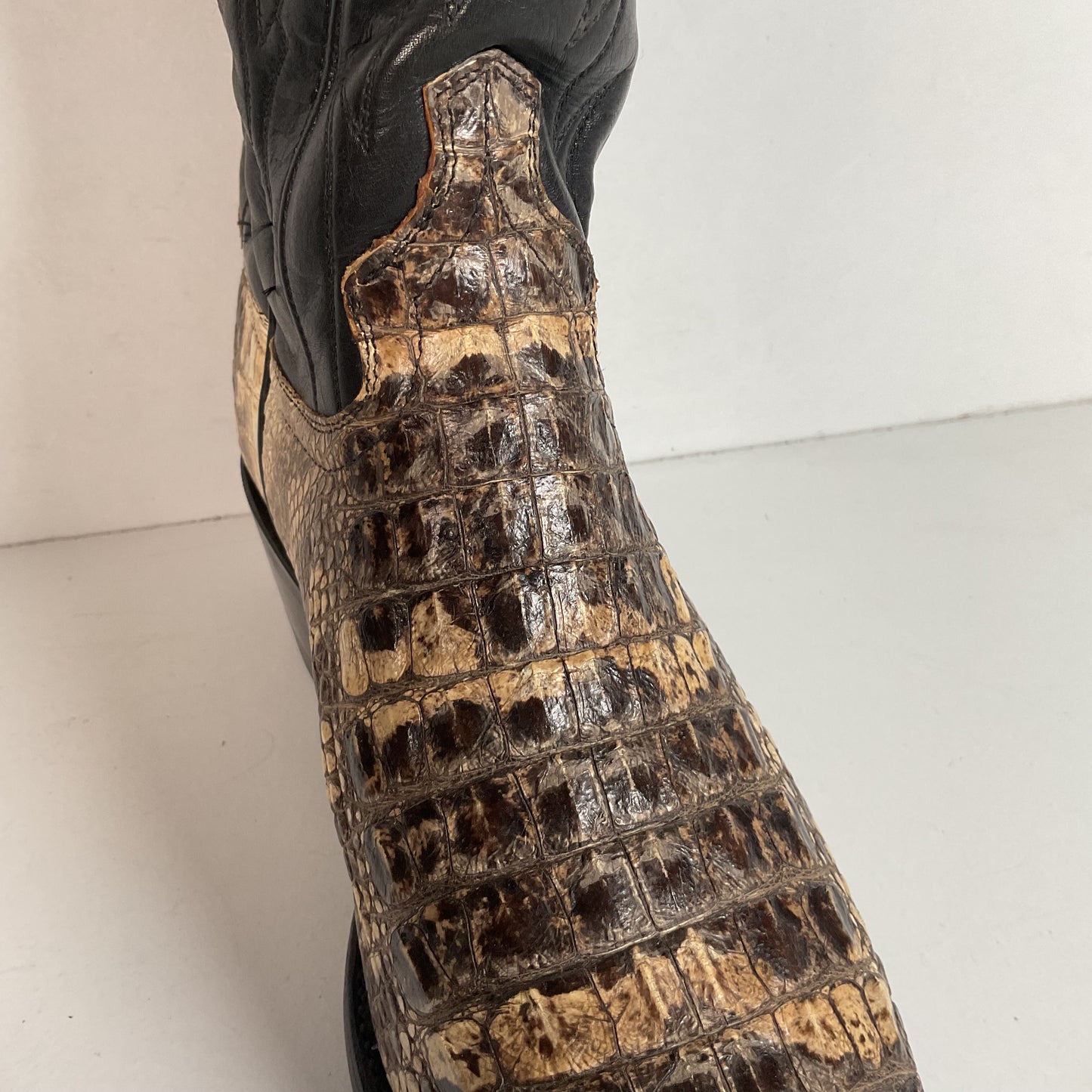 Remington Natural Alligator Cowboy Boots 9 D Body Cut