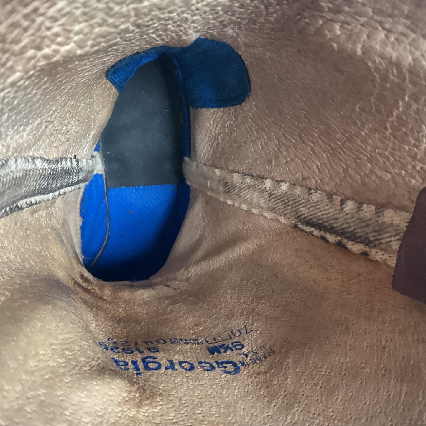 Vintage Georgia Western Work Boots 9.5 Thick Hide USA Made