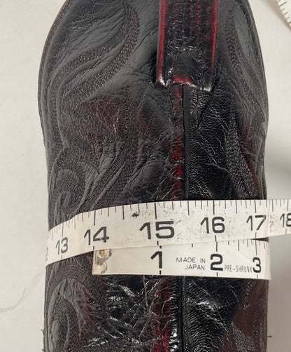 Vintage Dan Post Teju Lizard Cowboy Boots | USA Made | Black Cherry | Men’s 9 D