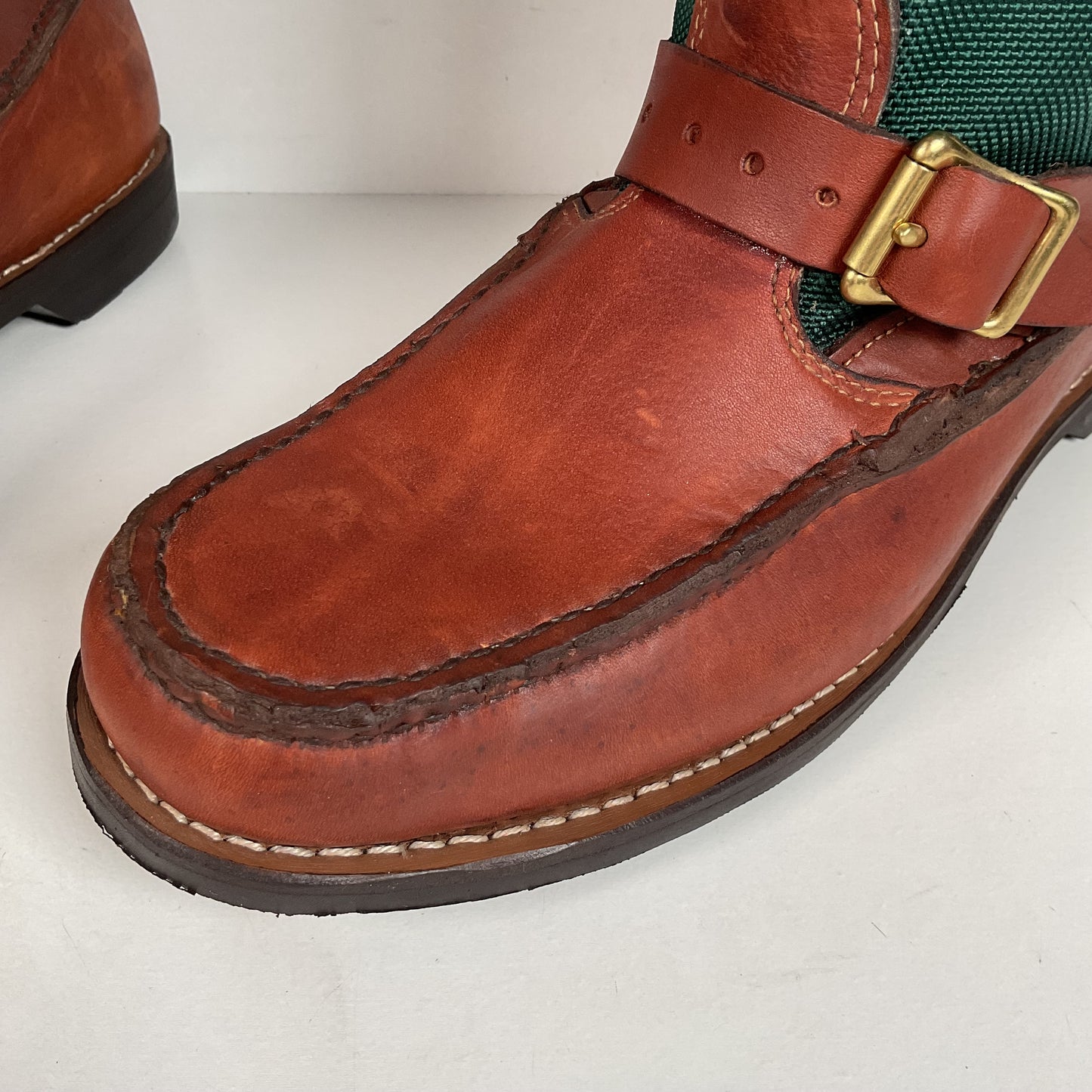 Vintage Gokey Botte Sauvage Snake Boots | Green Canvas | Men’s 13.5 D