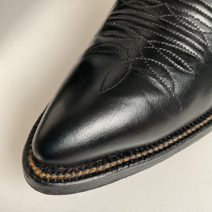 Vintage Nocona Cowboy Boots | 1970s | Black Calf | Men’s 7.5 D