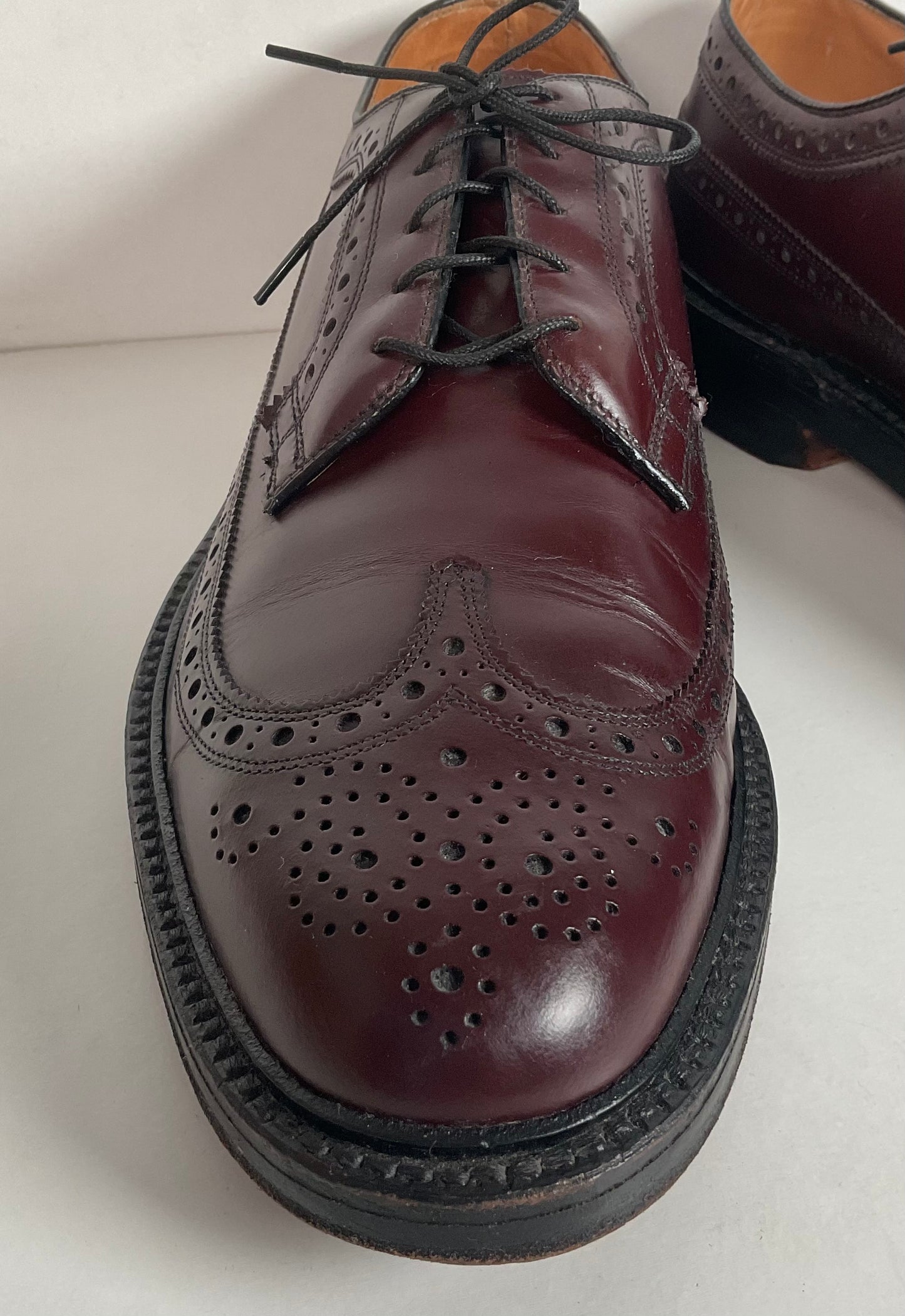 Nettleton Vintage Nettleton Cordovan Longwing Derby Shoes 10 C USA Made