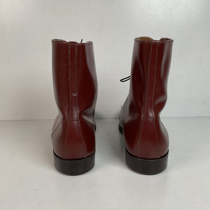 Marlborough England Jodhpur Lace Up Boots | Burgundy Calf | UK 9 | US 10