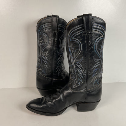 Vintage Tony Lama Cowboy Boots | Gold Label | Black | Extra Narrow | Men’s 11 A