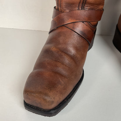 Vintage Frye Black Label | Harness Tanker Boots | Women’s 8 B