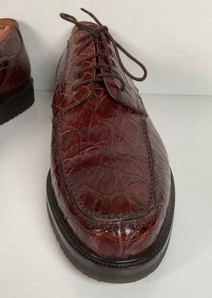 Mezlan Full Crocodile Derby Shoes | Salzburg | Exotic | Men’s 10.5