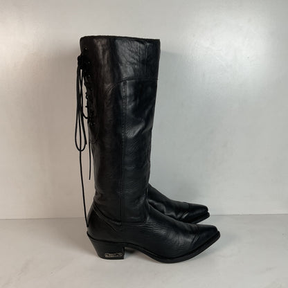 Vintage Women’s Harley Davidson Tall Lace Up Boots 10 M USA Made