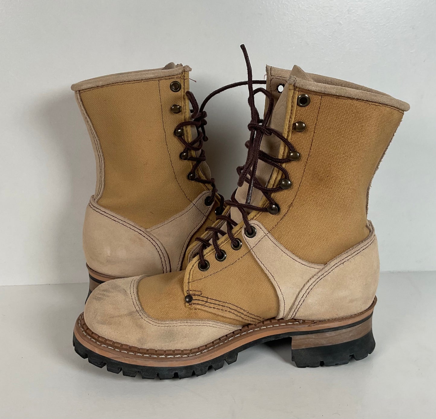 Vintage Georgia Safety Toe Combat Boots | Desert Suede | 5.5 E |Women’s 7