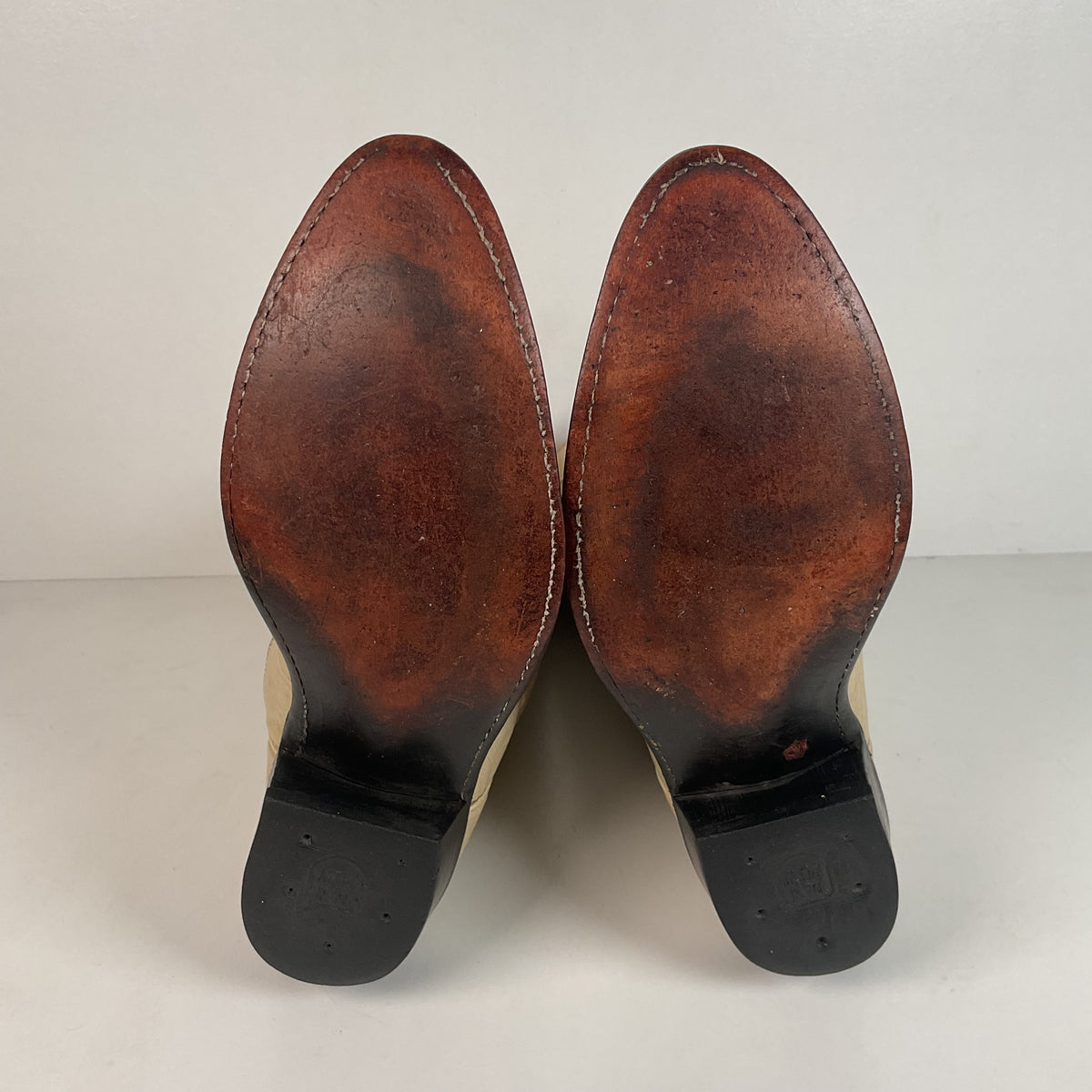 Vintage Dan Post Smooth Ostrich Cowboy Boots | Exotic | USA Made | 10.5 D