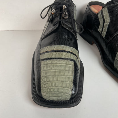 David Eden Caiman Derby Shoes | Teju Lizard Split | Exotic | Men’s 10.5