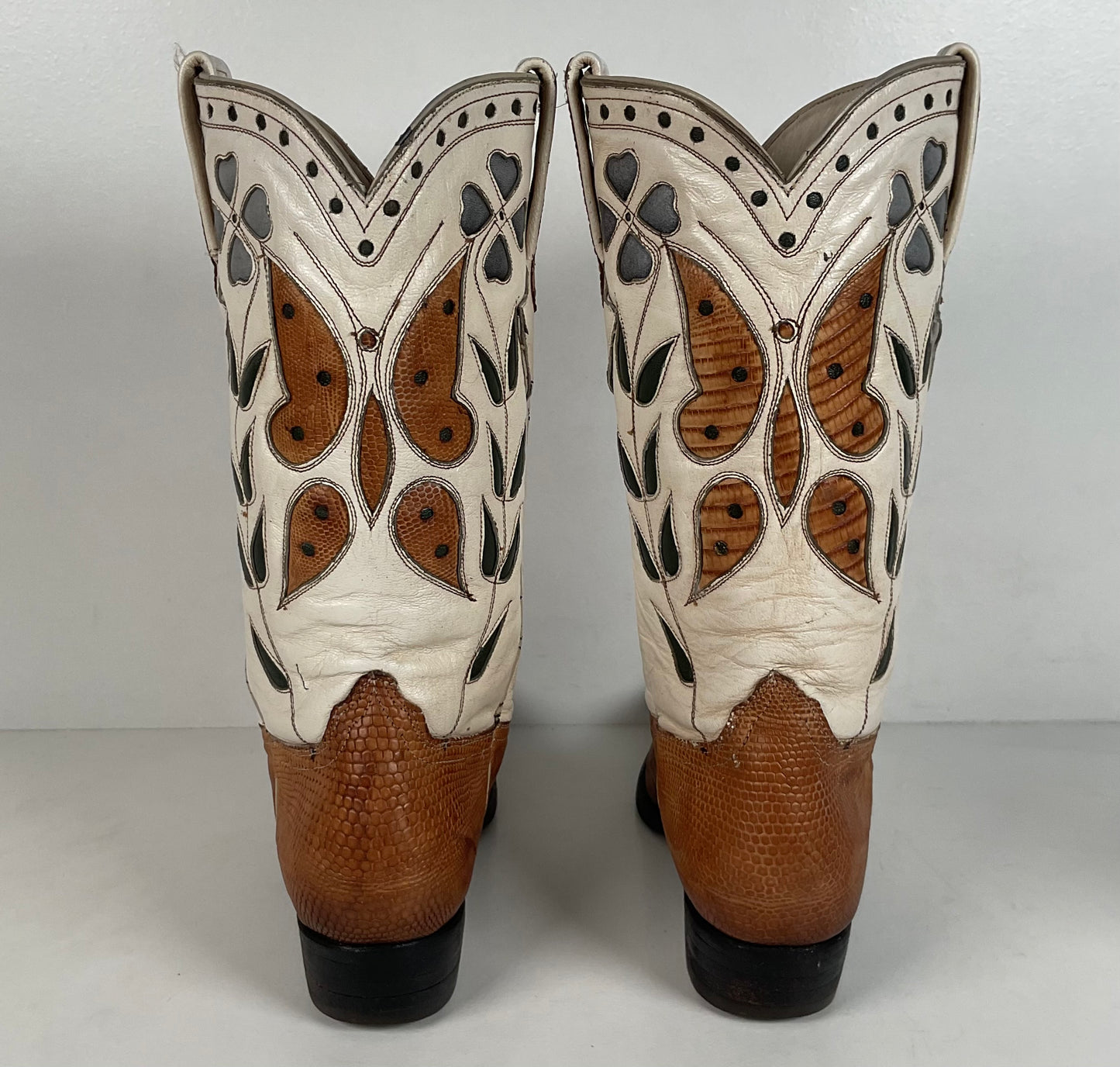 Vintage Cuadra Butterfly Cowgirl Boots | Teju Lizard | Tooled Inlays | Women’s 8