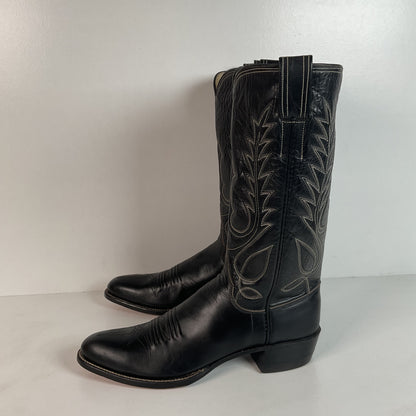 M.L. Leddy & Sons Cowgirl Boots | Black Calf | Custom | Women’s 6.5 AA