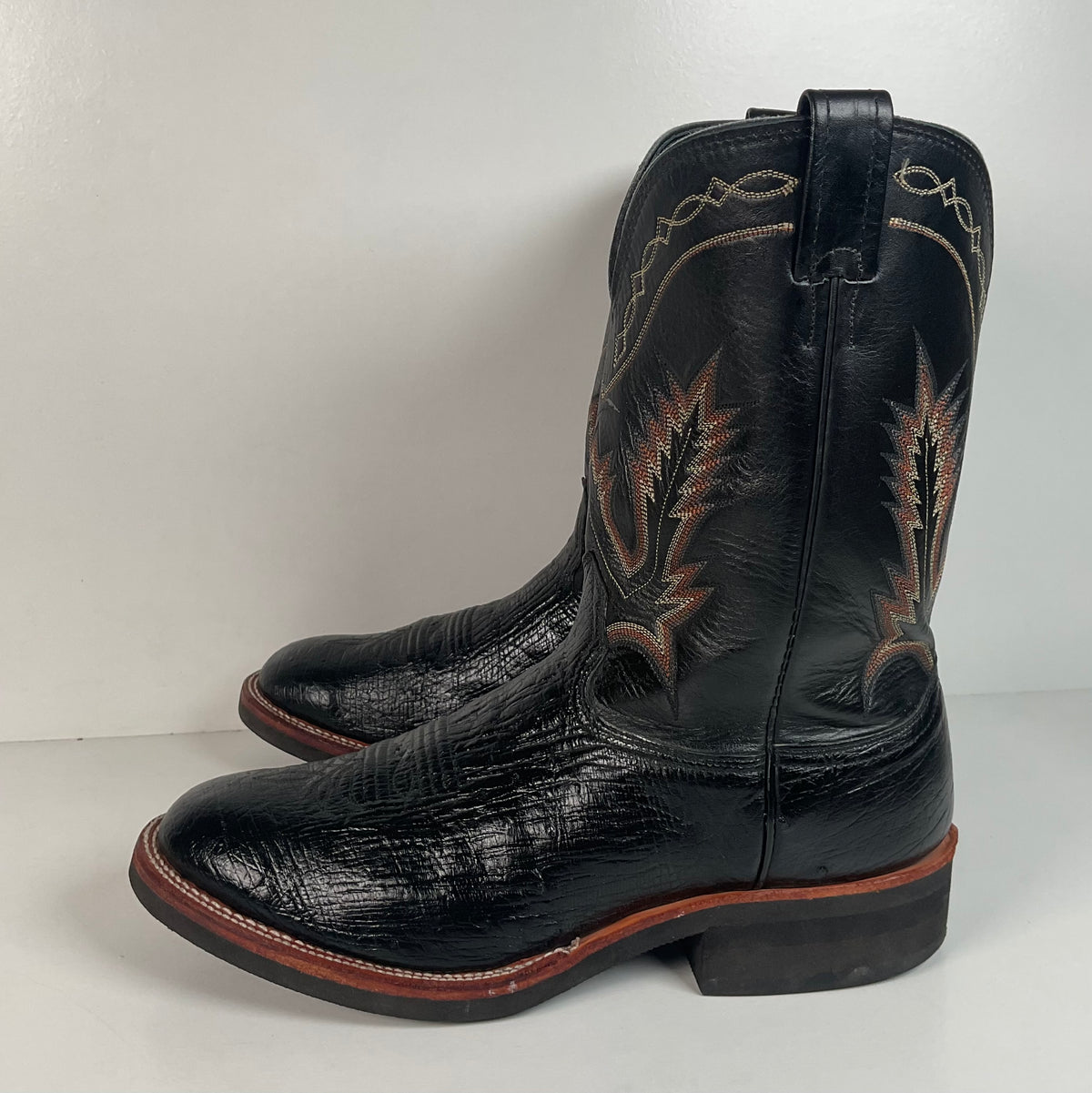 Larry Mahan Smooth Ostrich Roper Boots | Exotic | Crepe Sole | Men’s 13 D