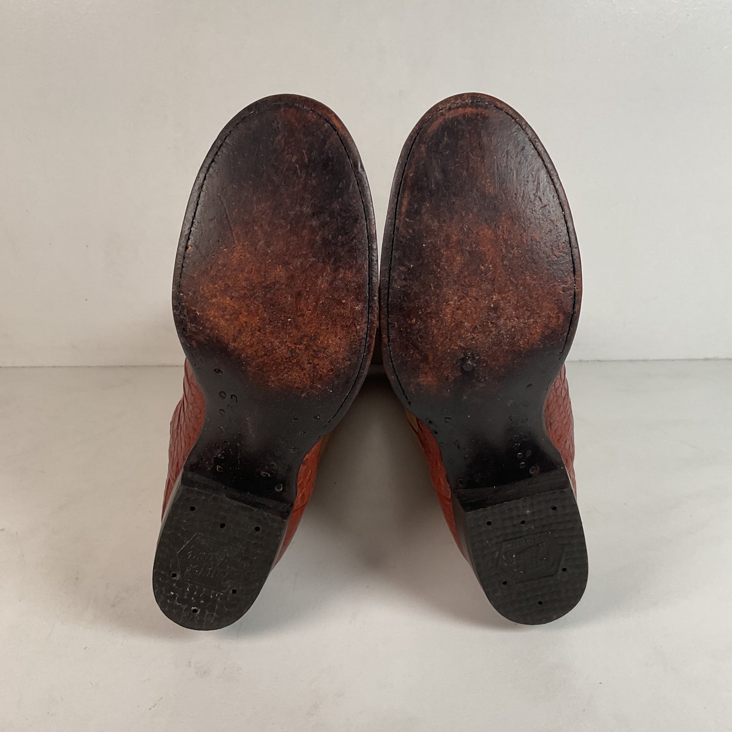 Tony Lama Royal Caiman Cowgirl Boots 7.5 M Belly Cut Tooled