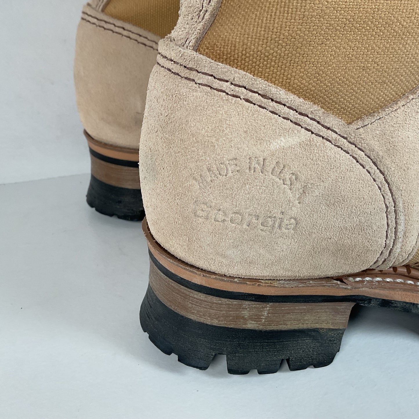 Vintage Georgia Safety Toe Combat Boots | Desert Suede | 5.5 E |Women’s 7