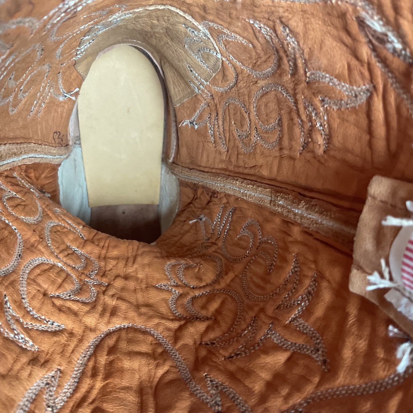 Nocona Wildebeest Wingtip Cowboy Boots Men’s 8.5 D USA Made Exotic Suede