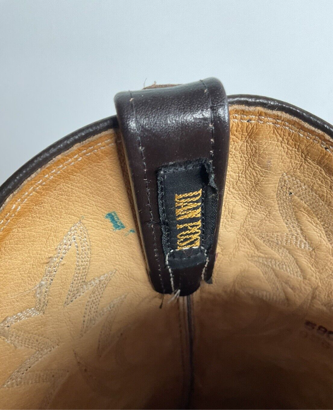 Vintage Dan Post Brown Front Cut Python Cowboy Boots 9.5 D Snakeskin USA Made