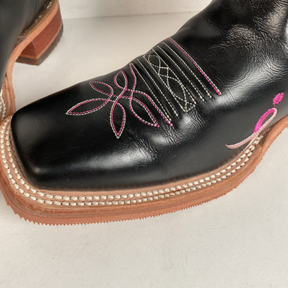 Justin Breast Cancer Awareness Cowgirl Boots | USA Made | Square Toe | 8 B