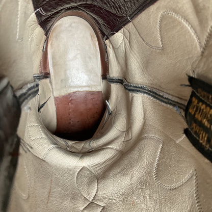 Wheeler Boot Company Cowboy Boots 10 Wide Black Calf Custom