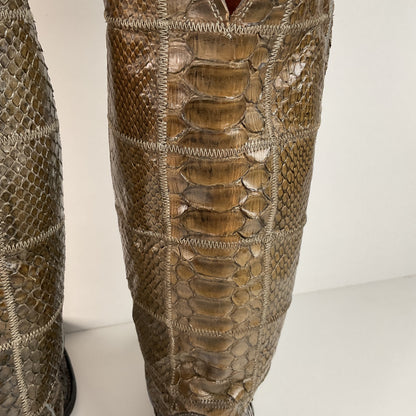 Vintage Nocona Full Python Cowgirl Boots | Snakeskin | Men’s 6 B | Women’s 7