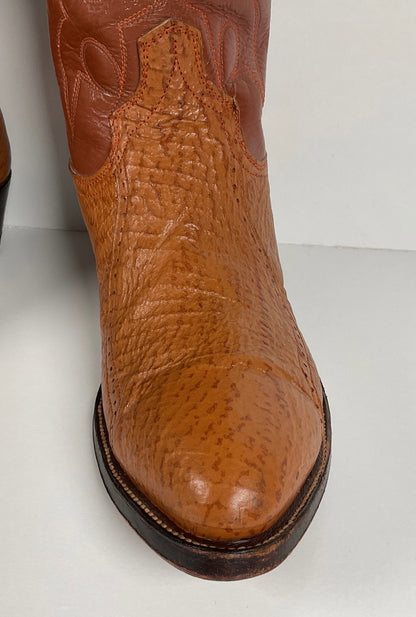 Vintage Shark Skin Cowboy Boots | Exotic | Men’s 9 D