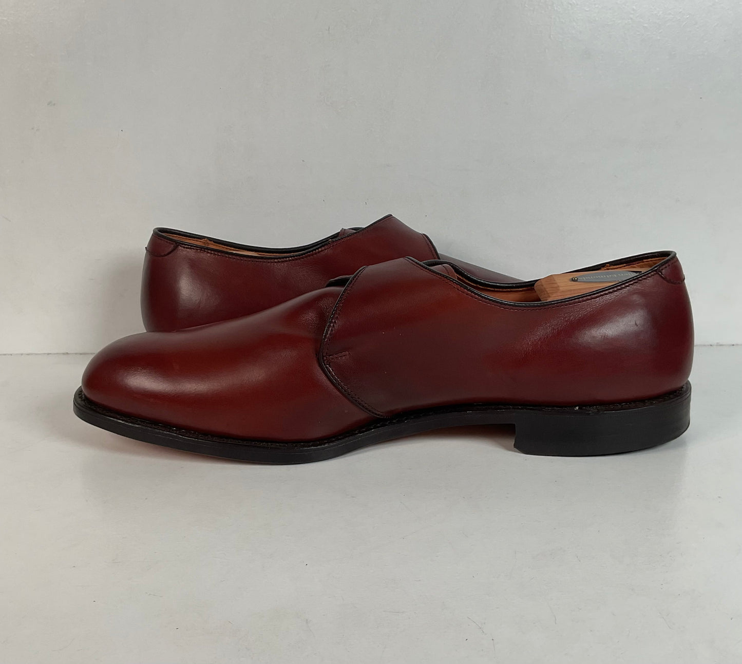 Allen Edmonds Garner Monk Strap Loafers 15 D USA Made Burnished Calf Skin