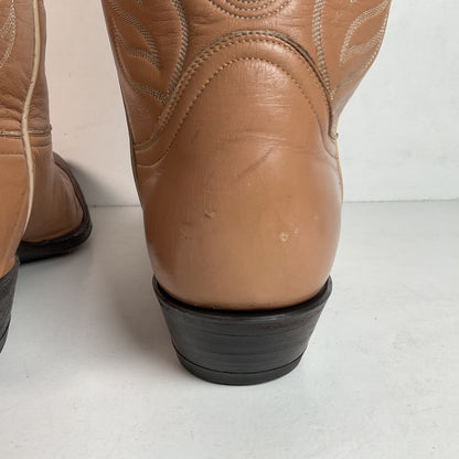 Vintage Tony Lama Gold Label Cowboy Boots 9.5 D Lizard Wingtip USA Made