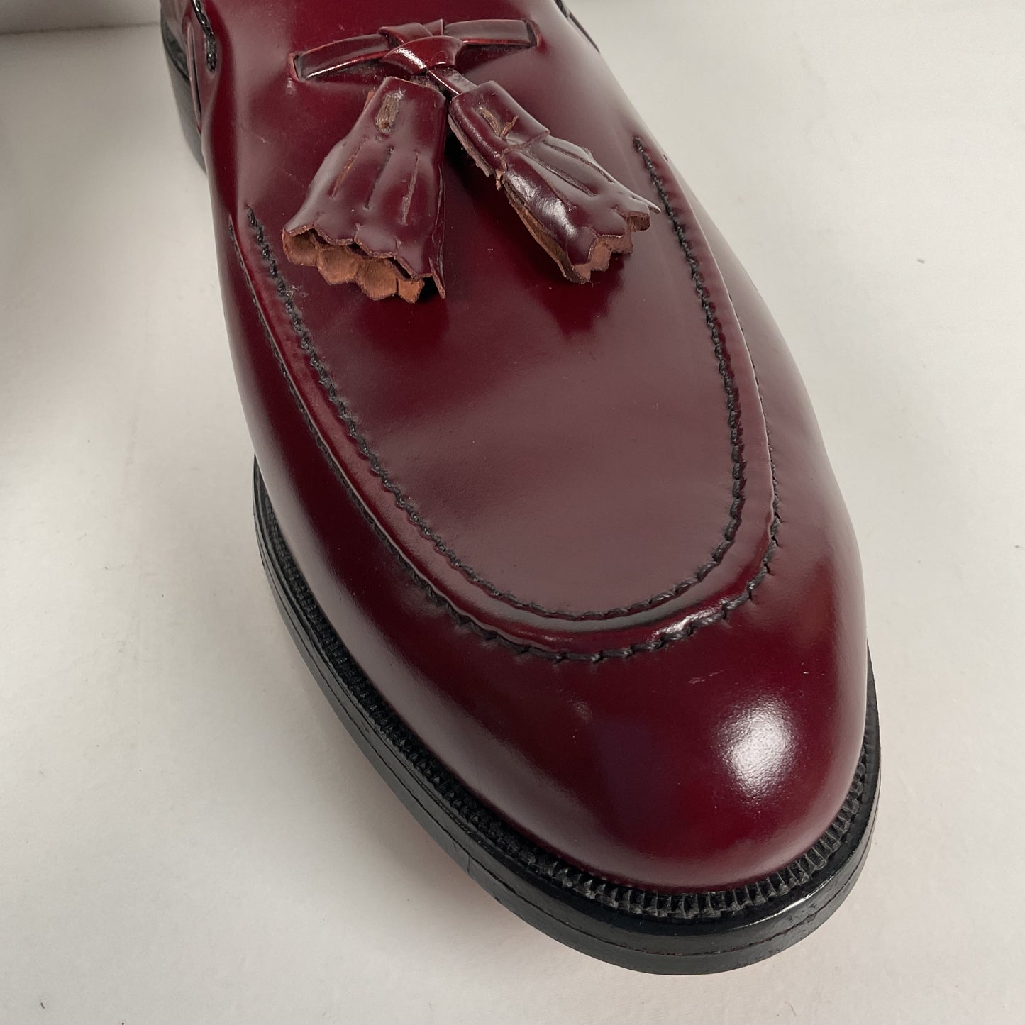Vintage Allen Edmonds Saratoga Tassel Loafers | Burgundy Calf | Men’s 10 B