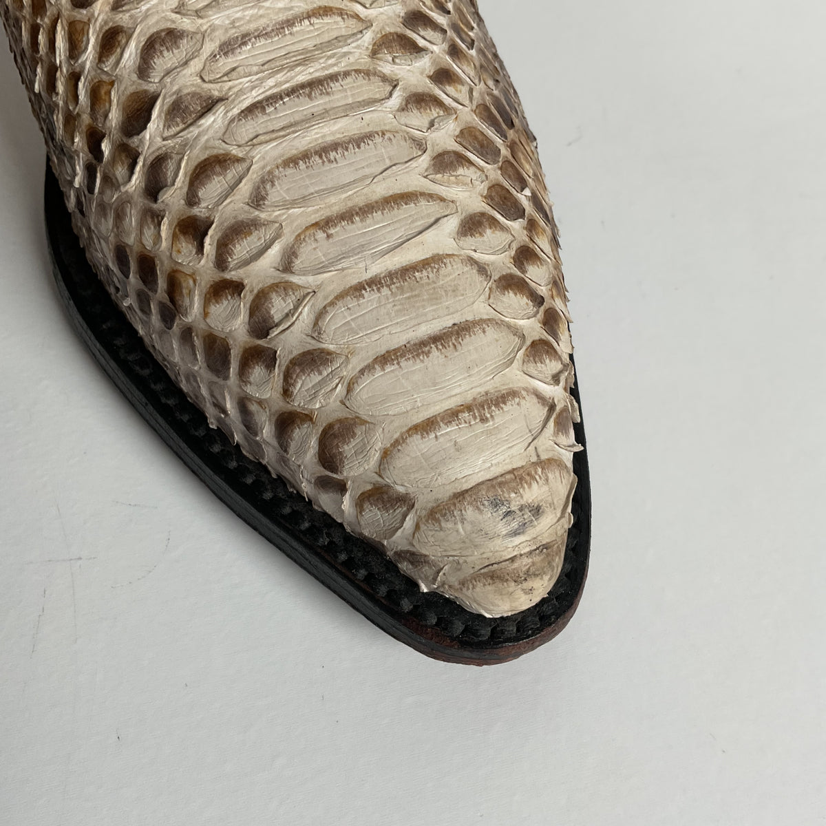 Vintage Abilene Python Cowgirl Boots | USA Made | Off White | Women’s 8.5 M