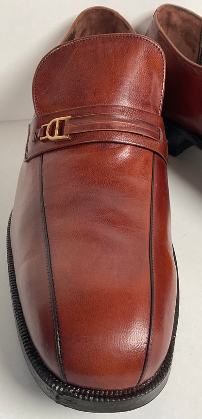 Vintage Florsheim Imperial Horsebit Loafers 9 C Burnished Brown