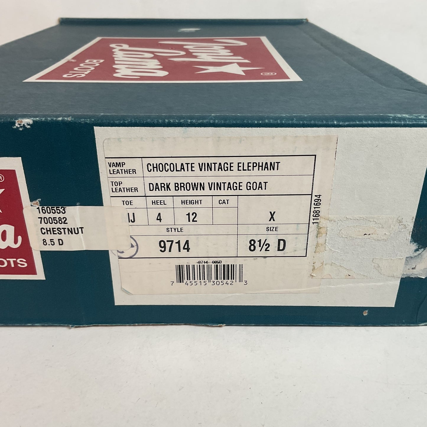 Tony Lama Men’s Vintage Chocolate Elephant Cowboy Boots 8.5 D USA Made Exotic