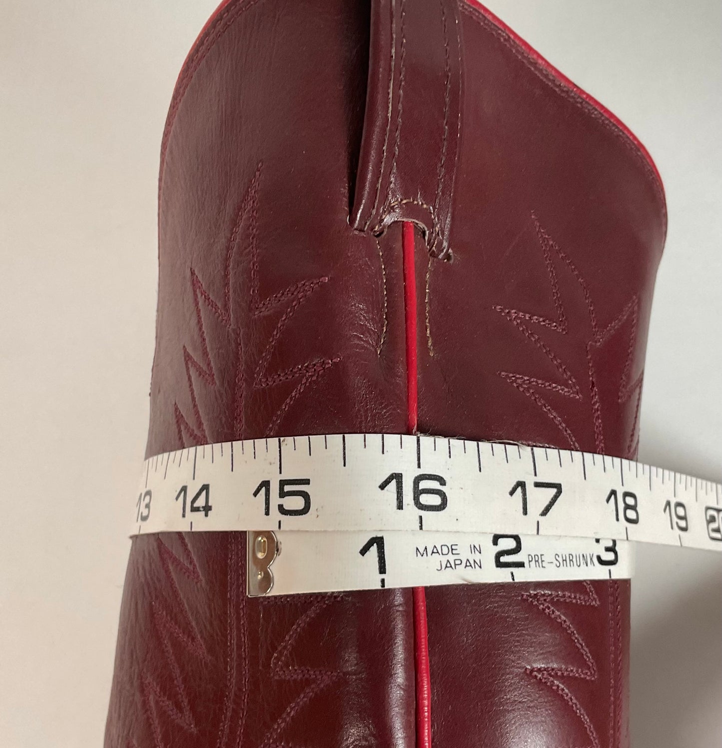 Vintage Tony Lama Red Wine Cowboy Boots Men’s 9 D | Women’s 10 Gold Label