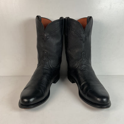 Lucchese Majestic Black Roper Boots 14 EE