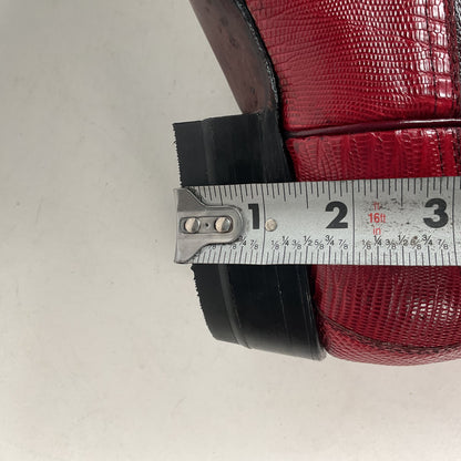 Lava Red Teju Lizard Cowboy Boots Men’s 6 Extra Wide | Women’s 7