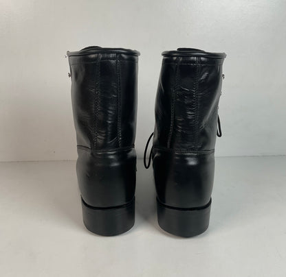Vintage J. Chisholm Kiltie Packer Boots 9.5 EE USA Made Lace Up
