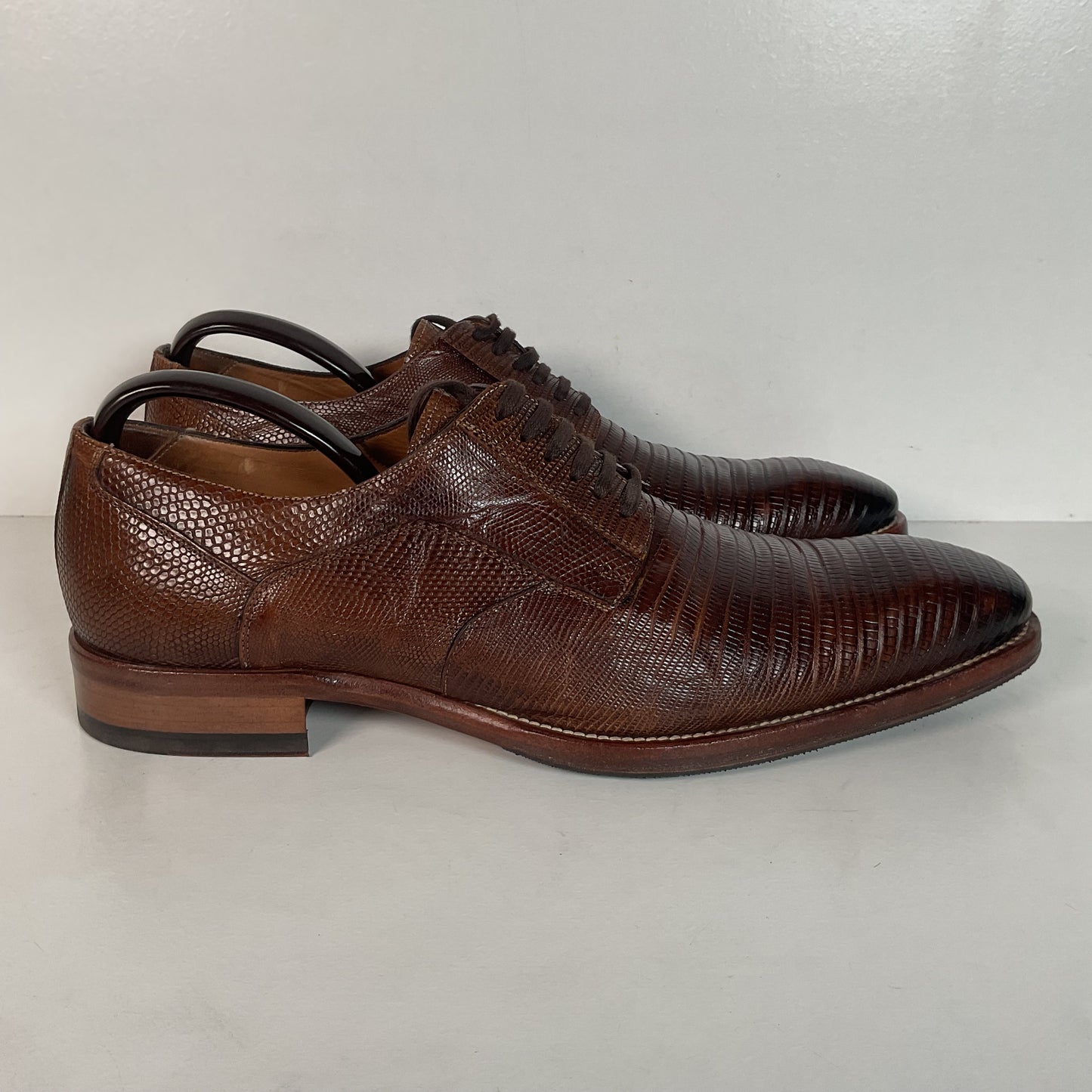 Mezlan Teju Lizard Derby Shoes Brown | Brown | Men’s 9 M