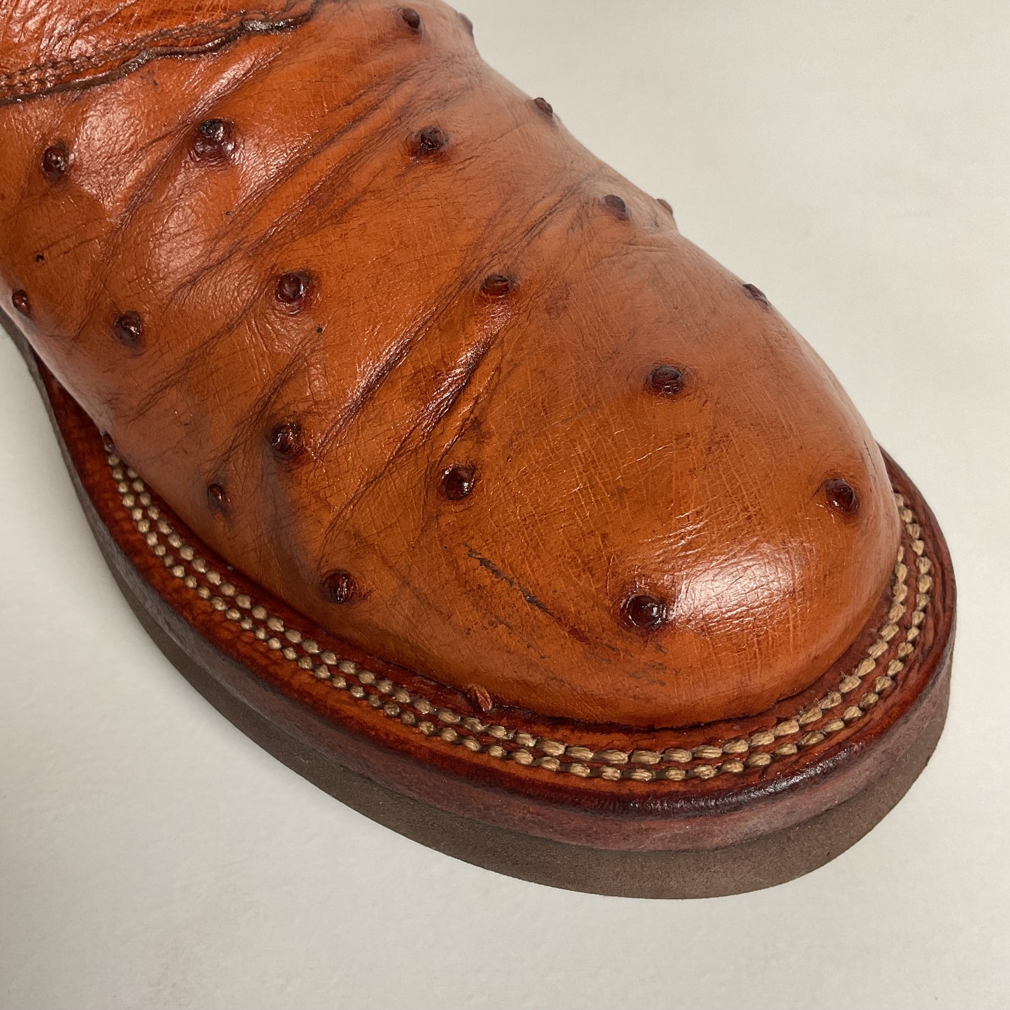 Lucchese 2000 Ostrich Quill Roper Boots | Crepe Sole | Exotic | Women’s 7.5 C