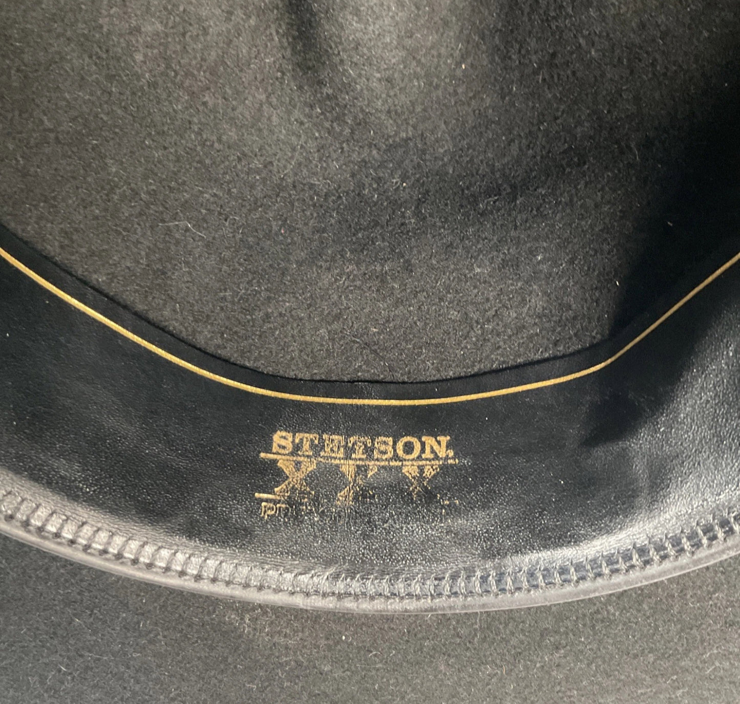Vintage Stetson Cowboy Hat Black Felt XXX USA Made