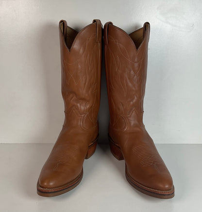 Tony Lama Retan Leather Cowboy Boots 13 A Oil-Resist Gold Label
