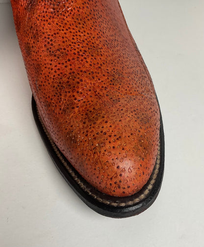 Vintage Longhorn Cowboy Boots | Exotic Wolf Fish | Men’s 9.5 D