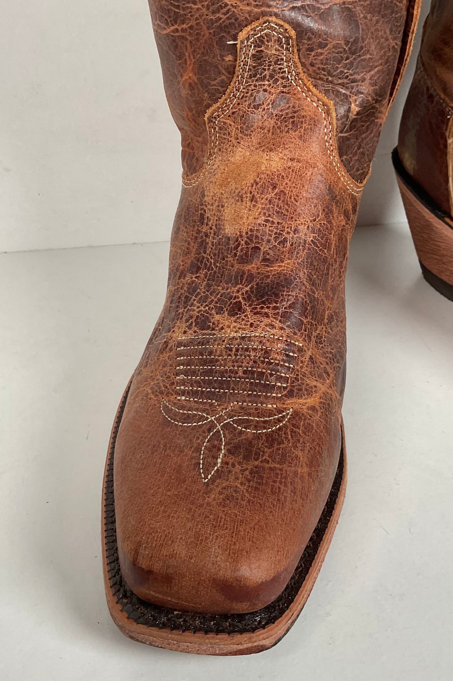 Justin Bent Rail Cowgirl Boots | Tan Road | USA Made | Women’s 9 B