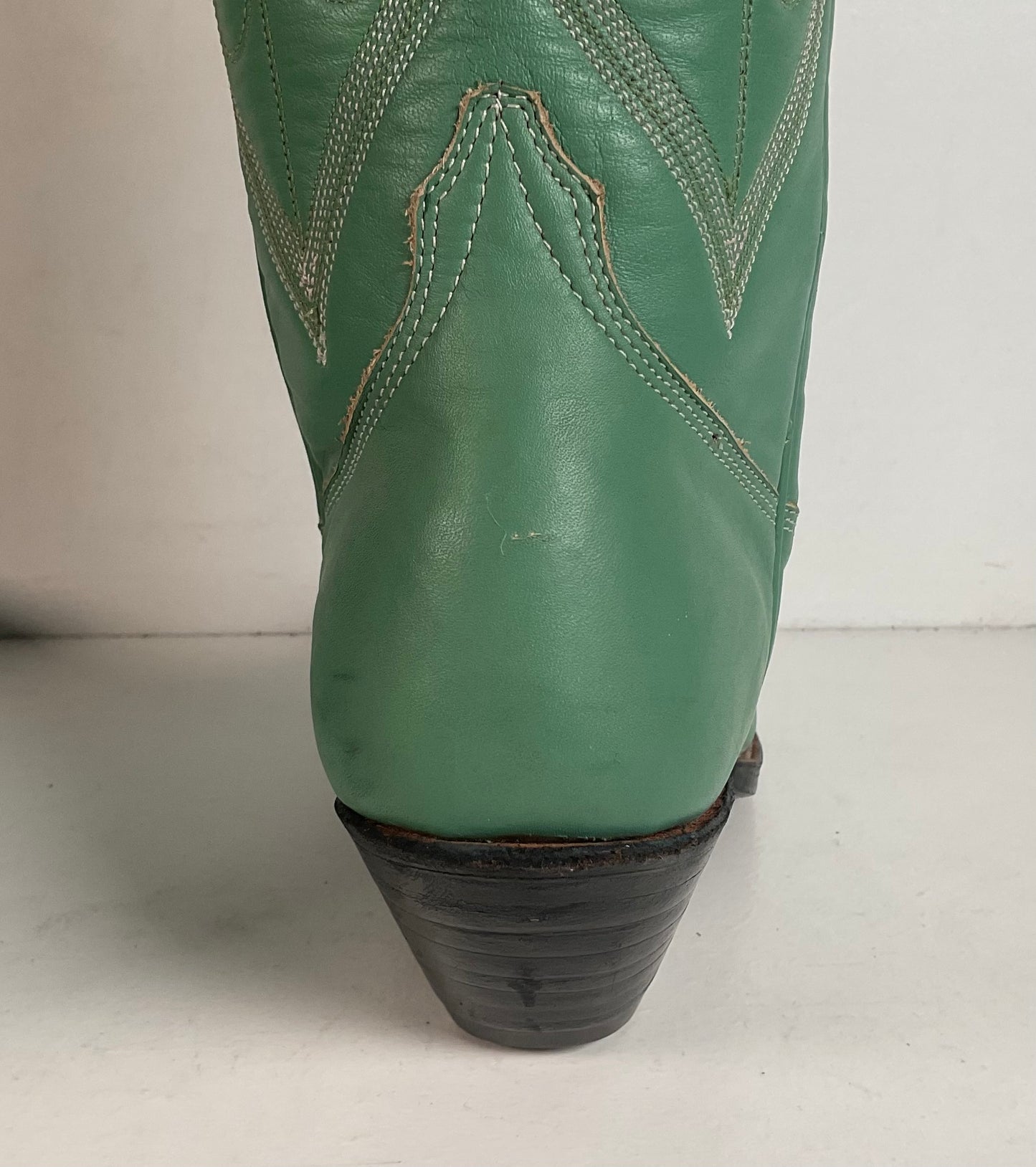 Chris Romero Tall Cowgirl Boots | Sea Foam Green | 6 M