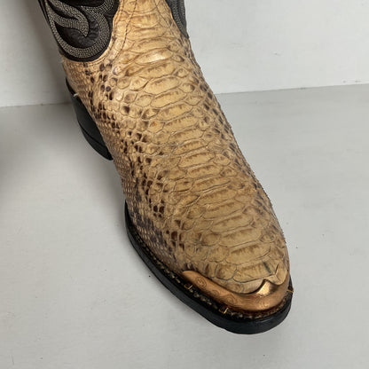 Vintage Tony Lama Python Snakeskin Cowboy Boots | Gold Label | Men’s 7.5 D