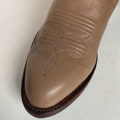 Vintage Panhandle Slim Beige Cowgirl Boots 6.5 B Handcrafted