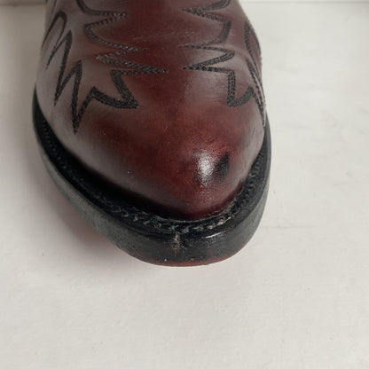 Vintage Stewart Boot Company Tall Cowgirl Boots 10 Narrow Romero Cloth Pulls